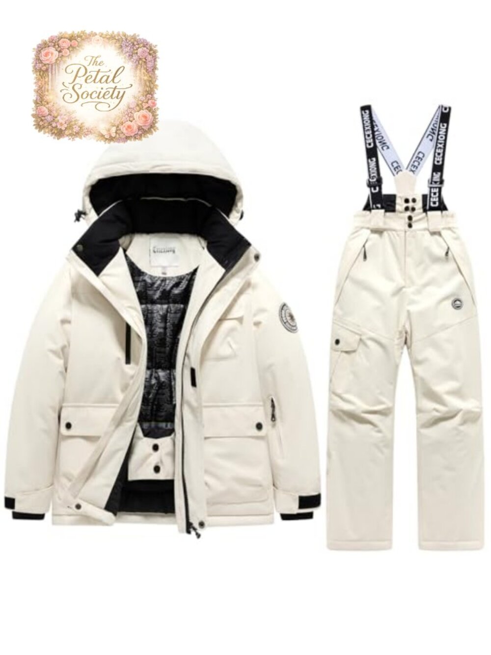 Kids Waterproof Ski Suit 2 Piece Snow Jacket Bib Pants Set